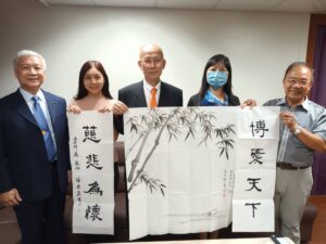 TPMA 理事長李仟萬 先生率學會同仁拜訪嘉義市工業會，與常務監事 何勇魏先生及總幹事 李淑娟博士共同討論合作事宜並合影留念 2022/7/29